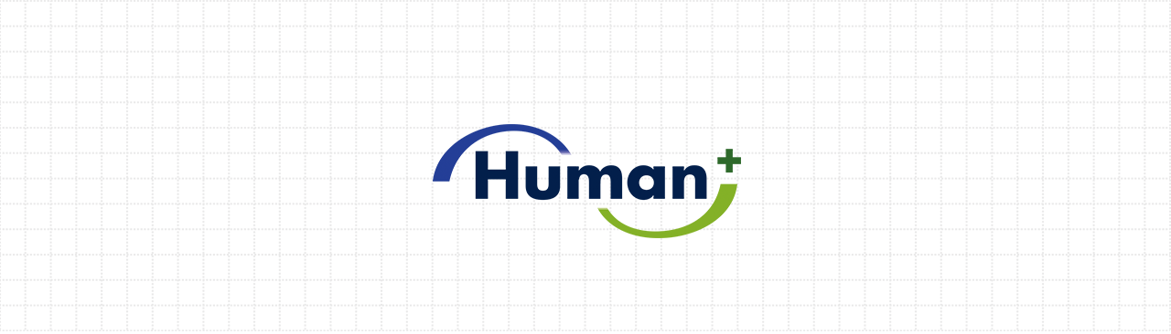 휴먼플러스 Human Plus 로고와 그리드